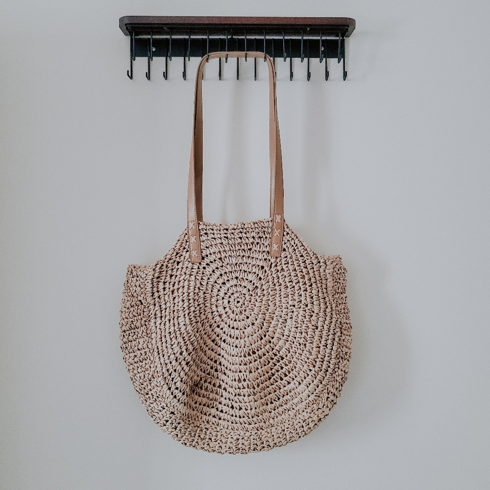 Vintage Boho Wicker Rattan Shoulder Purse